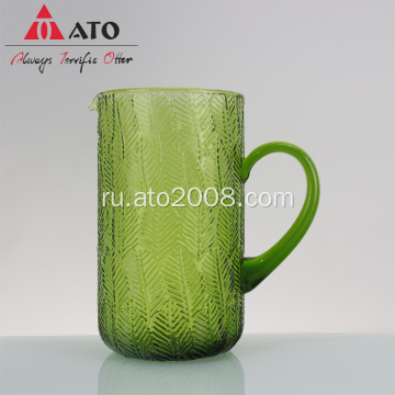 Зеленый напиток стеклянный кувшин прозрачный стеклянный кувшин
